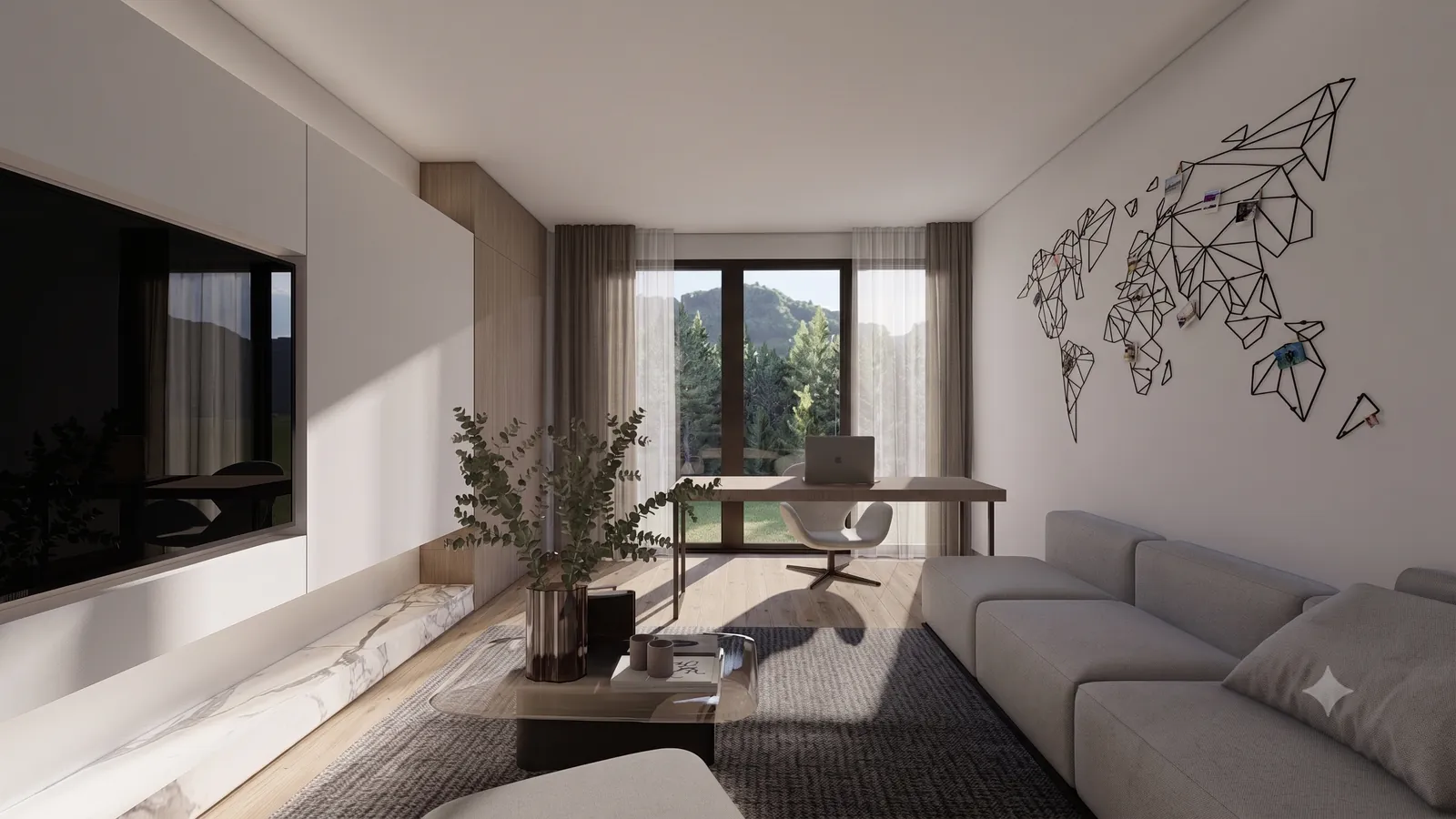 Casa Sarmiento · render interior